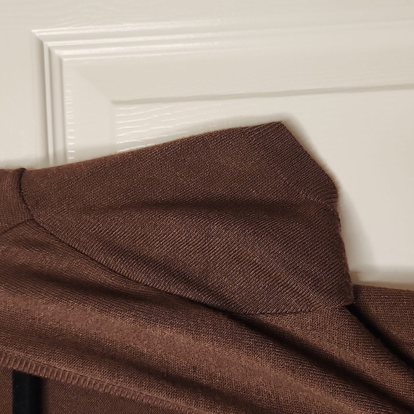 Xhilaration Women's Brown Open Front RayonBlend Short SleeveCardigan Wrap Size M - Picture 4 of 9